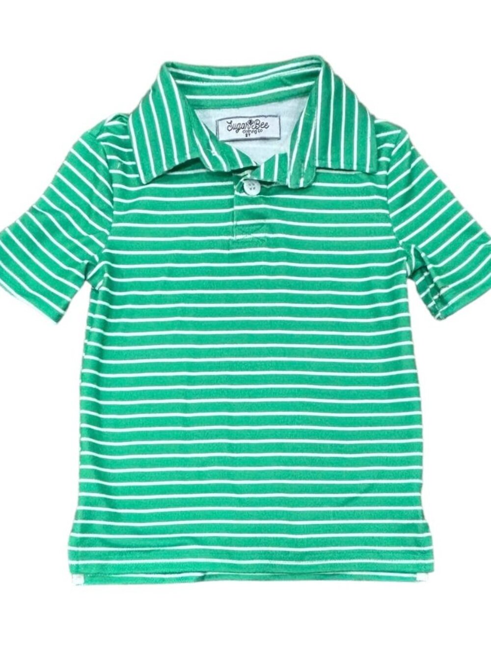 Emerald Green Stripe Polo Shirt